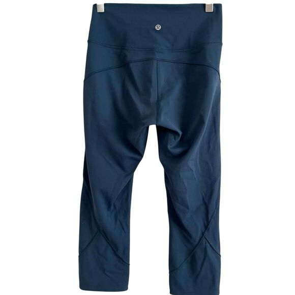 Lululemon In Movement Everlux High Rise Crop Leggings 6 Submarine Teal 19 inch - Picture 1 of 8